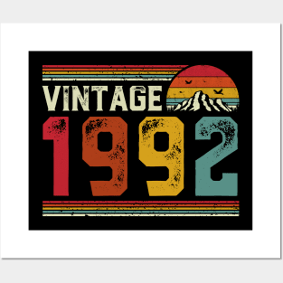 Vintage 1992 Birthday Gift Retro Style Posters and Art